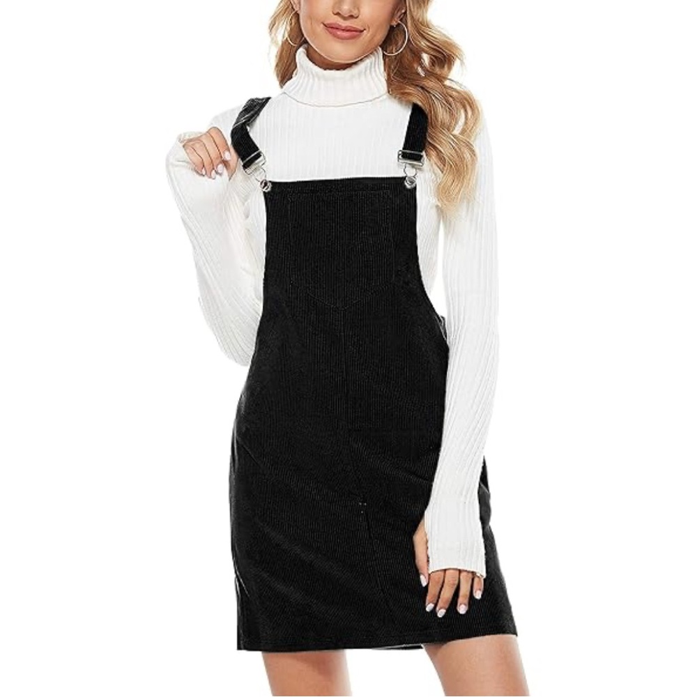 Altard State Women's Corduroy Square Neck Overall Dress